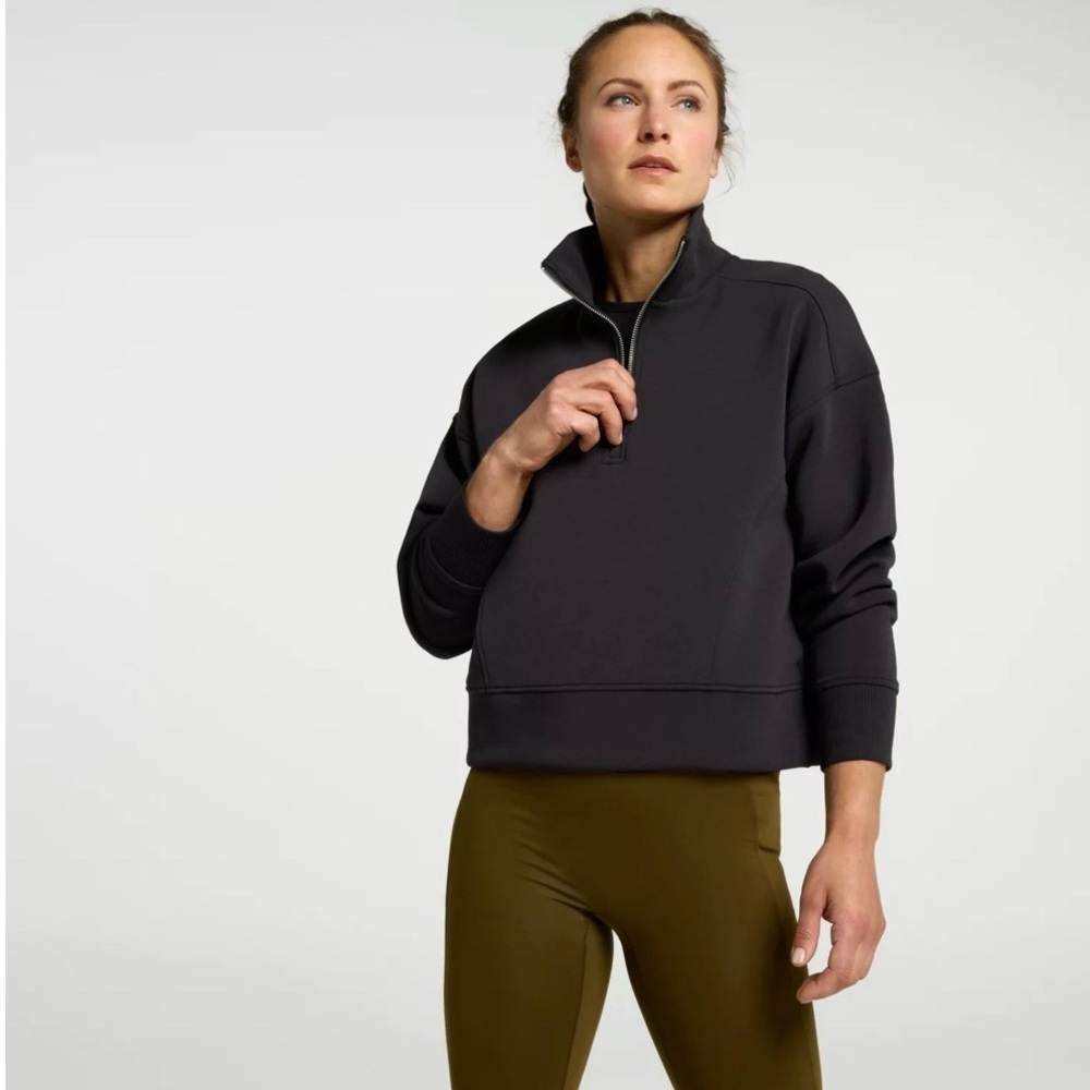CALIA Women's Soft Scuba Mock Neck 1/4 Zip NWT